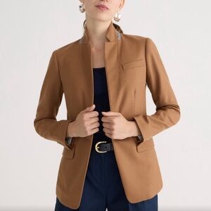 J. Crew Regent Wool Blazer Camel Tan Classic Preppy Style Size 00P